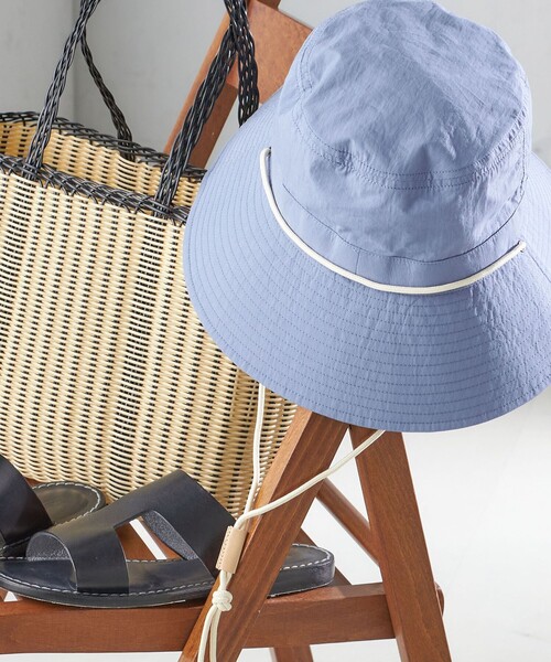 SHIPS（シップス）の「perah:ヌメ革 ストッパー付 ワイド ハット ◇（ハット・レディース・ブラック/ライトブルー/キャメル・ONE SIZE）」の22枚目の写真