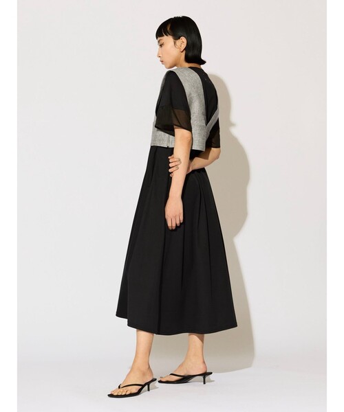 MIDIUMISOLID（ミディウミソリッド）の「MIDIUMISOLID Lady’s Vネックビスチェ（シャツ/ブラウス・レディース・アイボリー/グレー・FREE）」の12枚目の写真