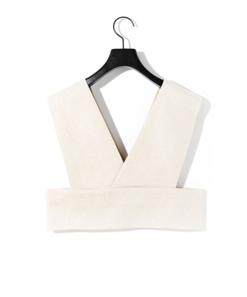 MIDIUMISOLID（ミディウミソリッド）の「MIDIUMISOLID Lady’s Vネックビスチェ（シャツ/ブラウス・レディース・アイボリー/グレー・FREE）」の19枚目の写真