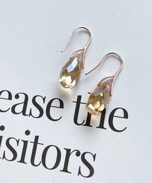 NOLITA LABORATORY(ノリータラボラトリー)の【 NOLITA / ノリータ 】クリスタル ティアドロップ型 フック ピアス(ピアス(両耳用))
