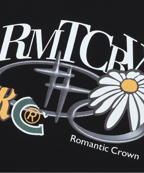 ROMANTIC CROWN(ロマンティッククラウン)の「A'GEM/9 × .kom 『ROMANTIC CROWN/ロマンティック クラウン』 REPAIRED SHINING LOGO TEE SHIRT/リペアロゴ Tシャツ(Tシャツ/カットソー・メンズ・ホワイト/ブラック・L/M)」の6枚目の写真