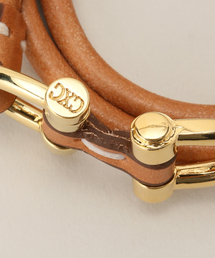 CXC レザーブレスレット B0188ORC Hickstead Stirrup ゴールド Hickstead Stirrup Leather Bracelet – CXC