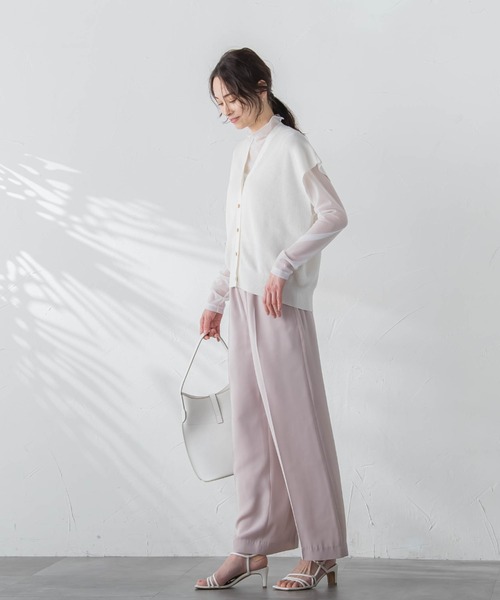LAUTREAMONT（ロートレアモン）の「【WEB限定】【11号あり】メタルボタンニットベスト≪手洗い可能≫（ニット/セーター・レディース・ブラック/キャメル/ホワイト/ブルー・9号/11号）」の6枚目の写真