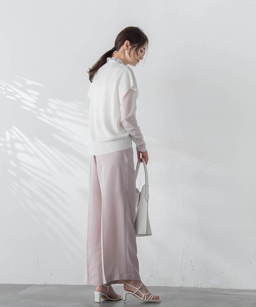LAUTREAMONT（ロートレアモン）の「【WEB限定】【11号あり】メタルボタンニットベスト≪手洗い可能≫（ニット/セーター・レディース・ブラック/キャメル/ホワイト/ブルー・9号/11号）」の13枚目の写真