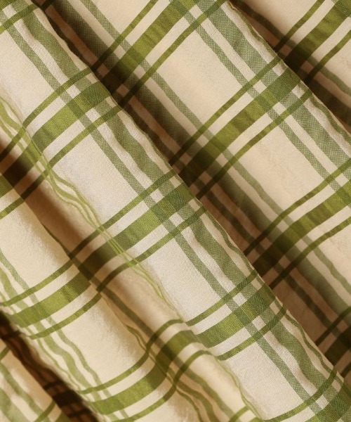 an another angelus（アンアナザーアンジェラス）の「ダブル釦チェックレイヤード風ワンピース（ワンピース・レディース・グリーン/ブラック×ホワイト・FREE）」の21枚目の写真