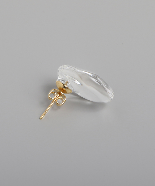 HARIO Lampwork Factory（ハリオランプワークファクトリー）の「【別注】【HARIO Lampwork Factory】ピアス フリル（ピアス（両耳用）・レディース・クリア/グレー/ブラウン・フリー）」の16枚目の写真