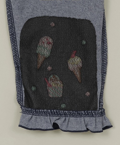 baby cheer（ベイビーチアー）の「アイスクリームパンツ（スウェットパンツ・キッズ・ネイビー/オフホワイト・120cm/100cm/110cm/90cm/80ｃｍ）」の7枚目の写真