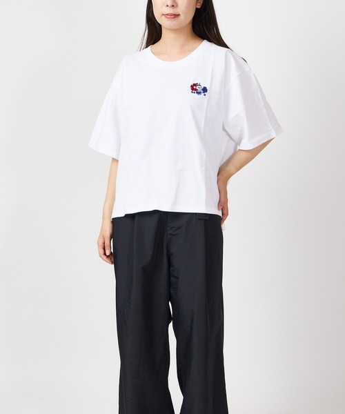 MOOMIN（ムーミン）の「MOOMIN / ムーミン  ケサクッカ 刺繍 ビッグ Tシャツ Big TEE WNI（Tシャツ/カットソー・レディース・オリーブドラブ/ベージュ/ホワイト・FREE）」の4枚目の写真