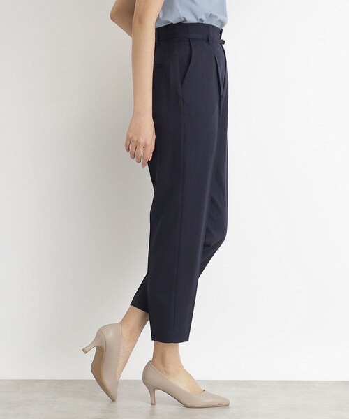 index（インデックス）の「ストレッチベルテッドテーパードパンツ【吸水速乾／防シワ／洗濯機洗い可】（その他パンツ・レディース・チャコールグレー/ネイビー系5/ブルー系その他7/ブラック/ナチュラル・40/38/42/36）」の20枚目の写真