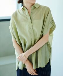 le.coeur blanc | シアースリーブタックブラウス(シャツ/ブラウス)