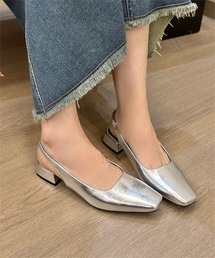 スクエアトゥ フラットミュール