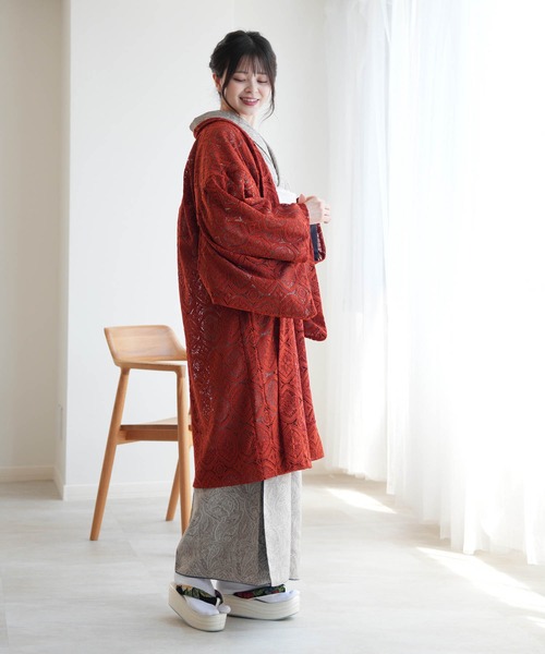 【美品】AMERI シースルー　テーラード羽織り　テラコッタ 美品】AMERI シースルー テーラード羽織り テラコッタ - メルカリ