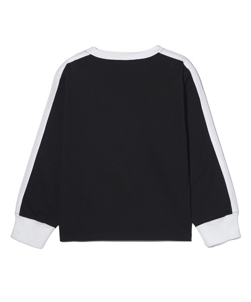 【セール】STRIPED SLEEVE COMPACT L/S TOP（Tシャツ/カットソー）｜X-girl（エックスガール）