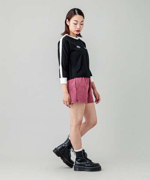 【セール】STRIPED SLEEVE COMPACT L/S TOP（Tシャツ/カットソー）｜X-girl（エックスガール）