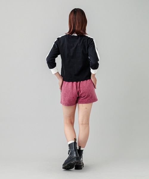 【セール】STRIPED SLEEVE COMPACT L/S TOP（Tシャツ/カットソー）｜X-girl（エックスガール）