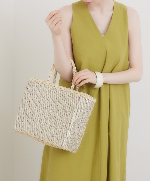 Paradise Picnic(パラダイスピクニック)の「ラメ編みスクエアかごバッグ(かごバッグ・レディース・シルバー・FREE)」の16枚目の写真