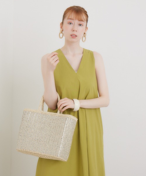 Paradise Picnic(パラダイスピクニック)の「ラメ編みスクエアかごバッグ(かごバッグ・レディース・シルバー・FREE)」の6枚目の写真