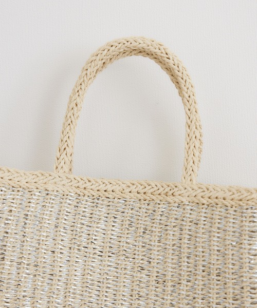 Paradise Picnic(パラダイスピクニック)の「ラメ編みスクエアかごバッグ(かごバッグ・レディース・シルバー・FREE)」の17枚目の写真