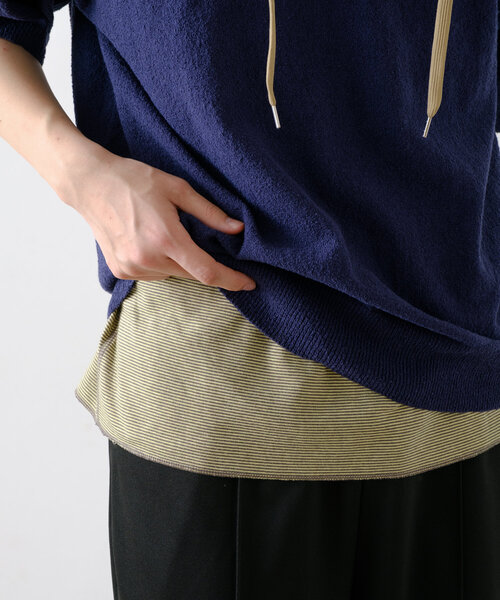 WHIMSIC(ウィムジック)の「【UNISEX】ブークレスキッパーネックショートスリーブプルオーバー(ポロシャツ・メンズ・ブラック/ネイビー/グレイッシュベージュ・FREE)」の13枚目の写真