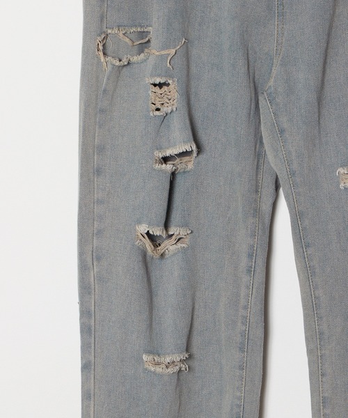 Theater code(シアターコード)の「▲hard crash denim pants / ハード クラッシュ デニムパンツ(デニムパンツ・メンズ・ブルー・3/2)」の7枚目の写真