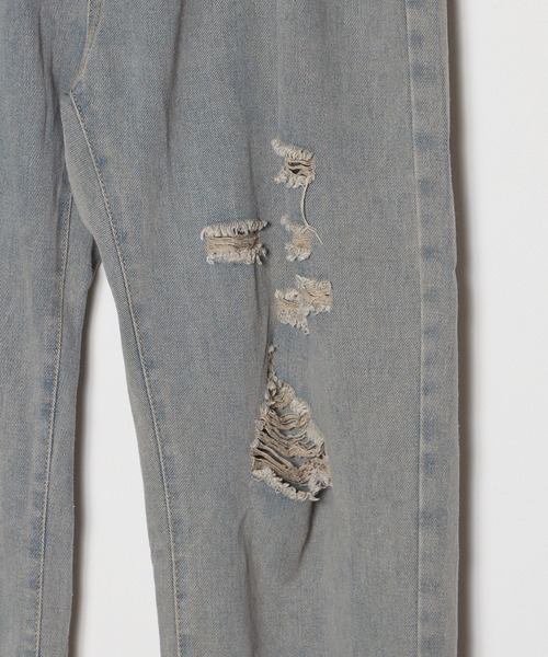 Theater code(シアターコード)の「▲hard crash denim pants / ハード クラッシュ デニムパンツ(デニムパンツ・メンズ・ブルー・3/2)」の8枚目の写真