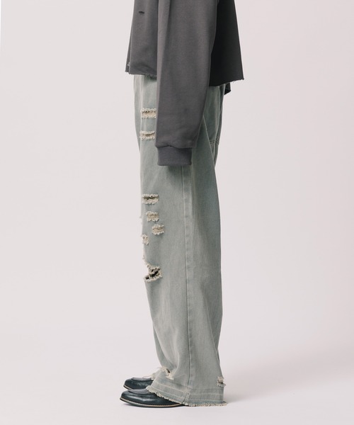 Theater code(シアターコード)の「▲hard crash denim pants / ハード クラッシュ デニムパンツ(デニムパンツ・メンズ・ブルー・3/2)」の13枚目の写真