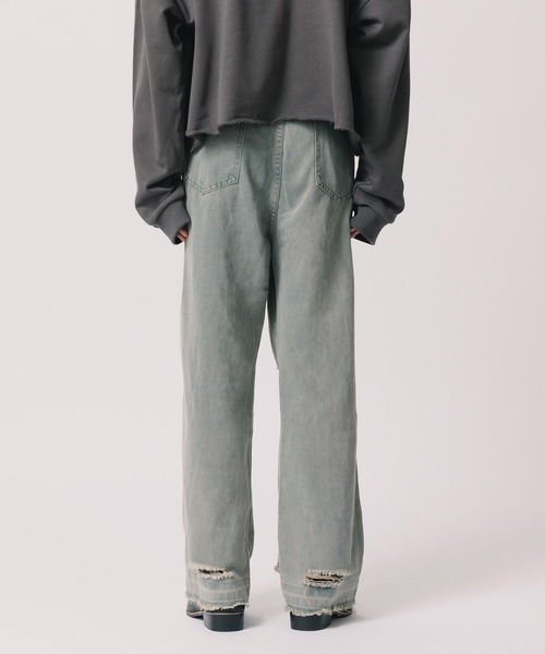 Theater code(シアターコード)の「▲hard crash denim pants / ハード クラッシュ デニムパンツ(デニムパンツ・メンズ・ブルー・3/2)」の14枚目の写真
