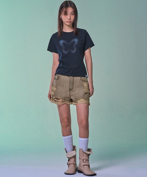ショートパンツ NASTY FANCY CLUB [NF] VINTAGE DENIM SHORTS 4BTR659 FANCY CLUB（ファンシークラブ）の「NASTY FANCY CLUB