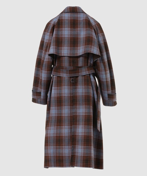 TARO HORIUCHI（タロウ ホリウチ）の「Wide Trench Coat（トレンチコート・レディース・チェック・0）」の5枚目の写真