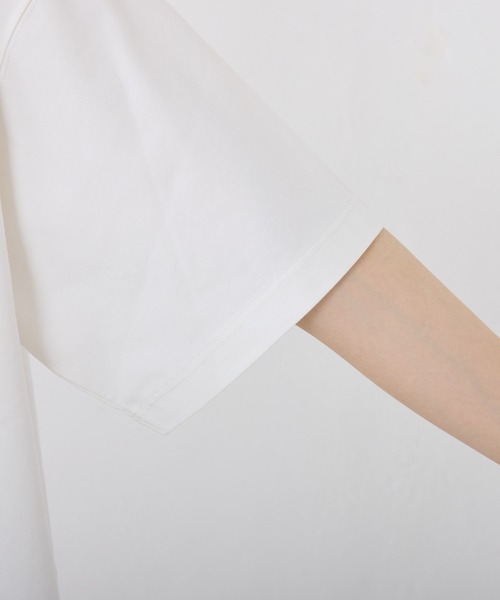 PUAL CE CIN（ピュアルセシン）の「リバースロゴプリントTシャツ（Tシャツ/カットソー・レディース・オフホワイト/チャコール/キャメル・FREE）」の10枚目の写真
