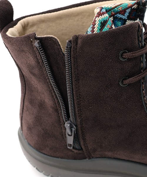 チチカカ（チチカカ）の「キカファブリックモカシンブーツ（ブーツ・レディース・ダークブラウン/キャメル・MEDIUM/LARGE）」の6枚目の写真