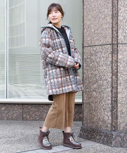 チチカカ（チチカカ）の「キカファブリックモカシンブーツ（ブーツ・レディース・ダークブラウン/キャメル・MEDIUM/LARGE）」の8枚目の写真