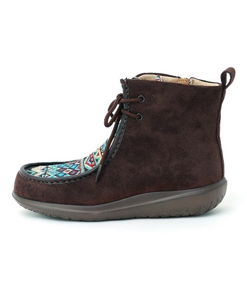 チチカカ（チチカカ）の「キカファブリックモカシンブーツ（ブーツ・レディース・ダークブラウン/キャメル・MEDIUM/LARGE）」の14枚目の写真