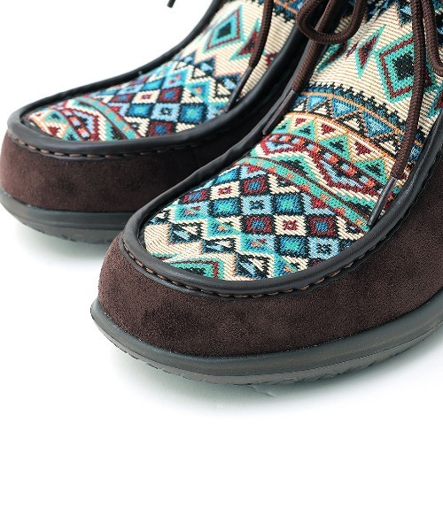 チチカカ（チチカカ）の「キカファブリックモカシンブーツ（ブーツ・レディース・ダークブラウン/キャメル・MEDIUM/LARGE）」の9枚目の写真