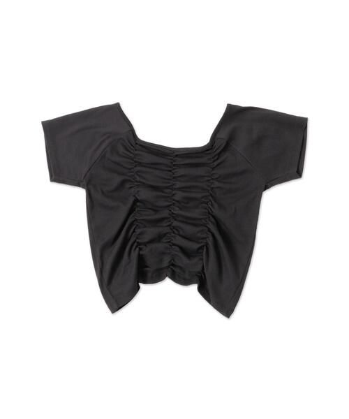 WEGO(ウィゴー)の「WEGO/2WAYシャーリングオフショルT(Tシャツ/カットソー・レディース・ブラック/ホワイト・FREE)」の9枚目の写真