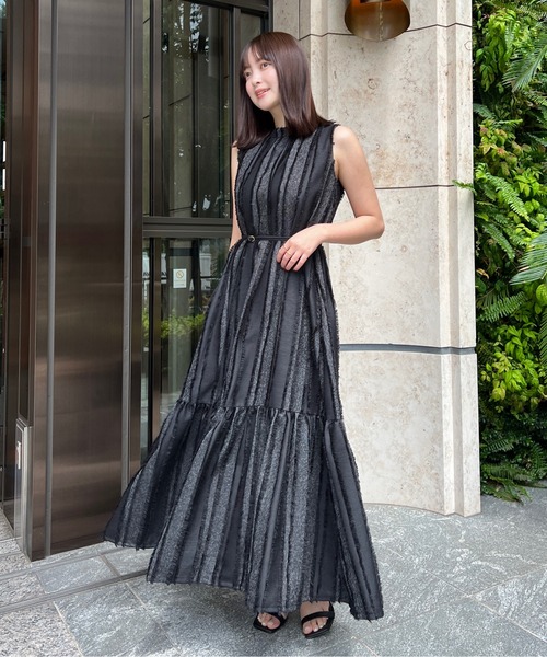 anuans（アニュアンス）の「ジャガードティアードワンピース（ワンピース・レディース・ライトベージュ/ブラック・MEDIUM/SMALL）」の22枚目の写真