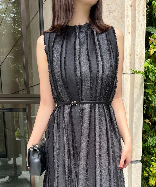 anuans（アニュアンス）の「ジャガードティアードワンピース（ワンピース・レディース・ライトベージュ/ブラック・MEDIUM/SMALL）」の18枚目の写真