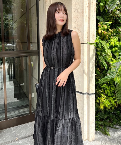 anuans（アニュアンス）の「ジャガードティアードワンピース（ワンピース・レディース・ライトベージュ/ブラック・MEDIUM/SMALL）」の20枚目の写真