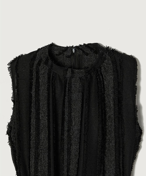 anuans（アニュアンス）の「ジャガードティアードワンピース（ワンピース・レディース・ライトベージュ/ブラック・MEDIUM/SMALL）」の11枚目の写真