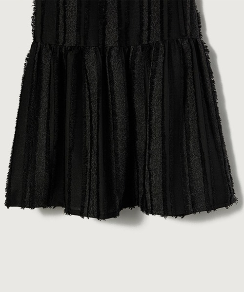 anuans（アニュアンス）の「ジャガードティアードワンピース（ワンピース・レディース・ライトベージュ/ブラック・MEDIUM/SMALL）」の10枚目の写真