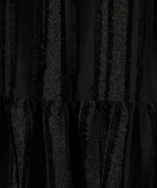 anuans（アニュアンス）の「ジャガードティアードワンピース（ワンピース・レディース・ライトベージュ/ブラック・MEDIUM/SMALL）」の9枚目の写真