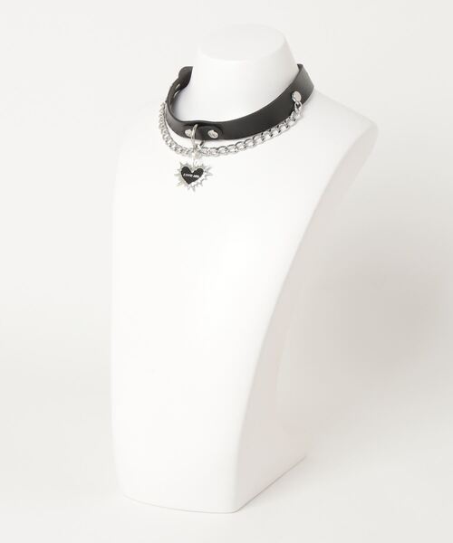 NOVESSEL（ノベセル）の「A'GEM/9 × .kom『NOVESSEL/ノベセル』ハートチェーンチョーカー（チョーカー・レディース・ブラック・FREE）」の3枚目の写真