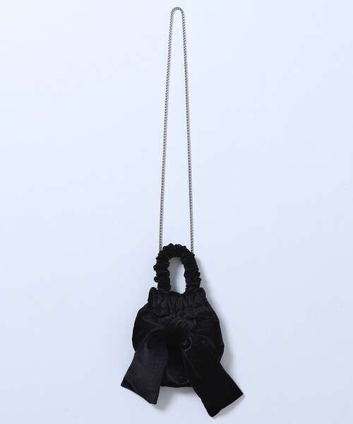 Firsthand（ファーストハンド）の「Firsthand/ファーストハンド 2wayベロアリボンバッグ / ハンドルバッグ / ショルダーバッグ（ショルダーバッグ・レディース・ピンク/グレー/ブラック・ONE SIZE）」の7枚目の写真