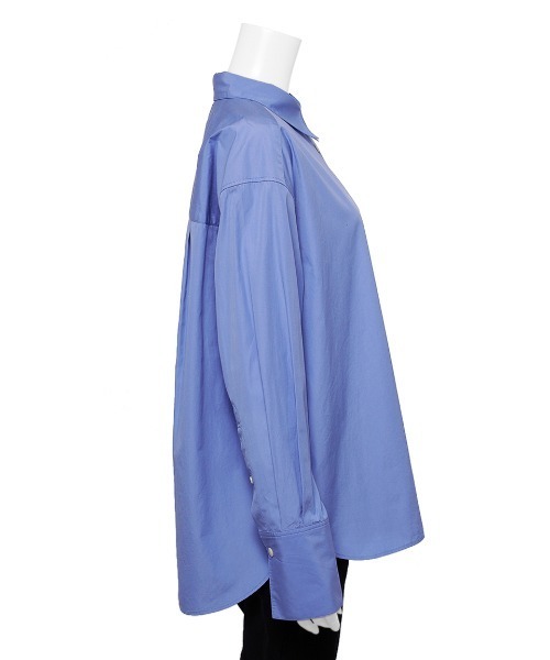 Mila Owen（ミラオーウェン）の「ベーシックロングシャツ（シャツ/ブラウス・レディース・ブルー/チェック/ベージュ/チャコールグレー/ホワイト・1/0）」の7枚目の写真