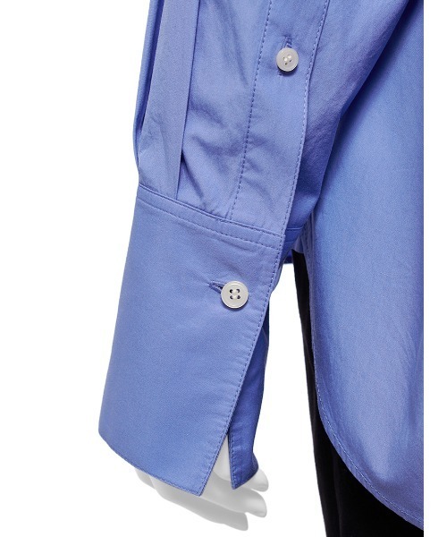 Mila Owen（ミラオーウェン）の「ベーシックロングシャツ（シャツ/ブラウス・レディース・ブルー/チェック/ベージュ/チャコールグレー/ホワイト・1/0）」の15枚目の写真