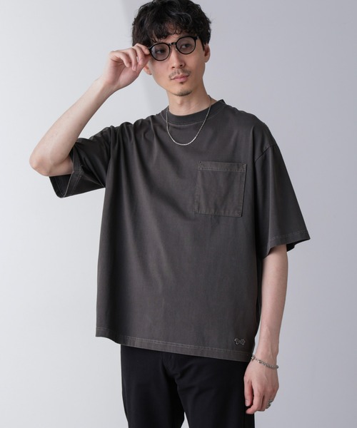 PENNEYS（ぺニーズ）の「「PENNEYS」別注ピグメントTシャツ 半袖（Tシャツ/カットソー・メンズ・スミクロ/ピンク/ブルー・L/M）」の6枚目の写真