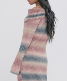 ROMANTIC CROWN（ロマンティッククラウン）の「A'GEM/9 × .kom 『ROMANTIC CROWN/ロマンティック クラウン』 GRADATION KNITDRESS/グラデーションニットドレス（ドレス）」