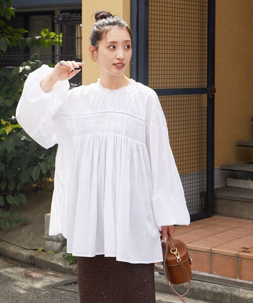 FREAK'S STORE ブラウス シャツ 限定展開 インド ピンタック