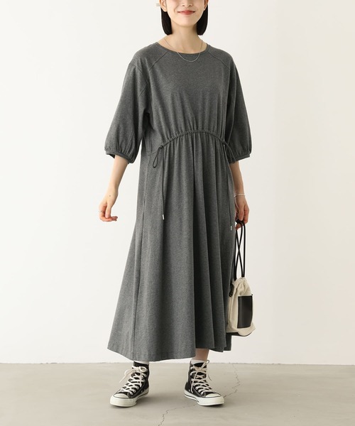 n'OrLABEL(ノアールレーベル)の「ドロストデザインカットソーワンピース(ワンピース・レディース・チャコールグレー/ブラック/カーキ・2/1)」の19枚目の写真