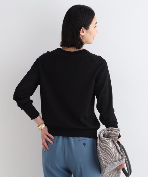 セール】【ウール100%】エクストラファインメリノ クルーネックニット